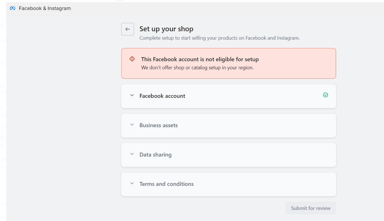 How to Fix the “Facebook Account Not Eligible for Setup” Error When Connecting Facebook Pixel with Shopify